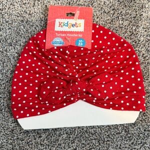 Kidgets Red and White Polka Dot Headwrap